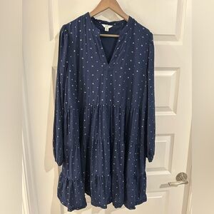 Crown & Ivy Navy Long Sleeve Dress